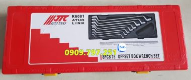 Bộ cờ lê 2 đầu vòng nghiêng 75 độ 08 chi tiết JTC K6081