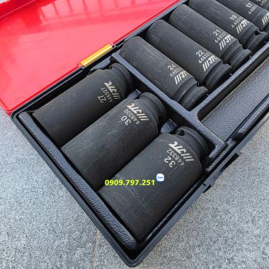JTC K4122 Bộ tuýp đen dài 12 cạnh 1/2 inch 10-32mm Đài Loan