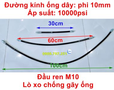 Dây bơm mỡ bò 30cm 60cm 1 mét