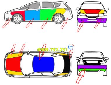 Bộ dụng cụ sửa chữa vết móp trên xe ô tô 25 chi tiết
