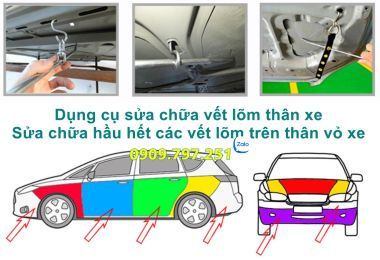 Bộ dụng cụ sửa chữa vết móp trên xe ô tô 25 chi tiết