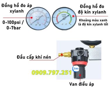 Đồng hồ thử kín xylanh động cơ, thử kín xupap