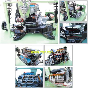 Mô hình đào tạo cấu trúc động cơ phun xăng và hệ thống truyền động cầu trước Daesung G3 G-070305