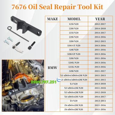 Tool gá trục cân bằng bơm nhớt và khoá bánh đà động cơ BMW N20 N26
