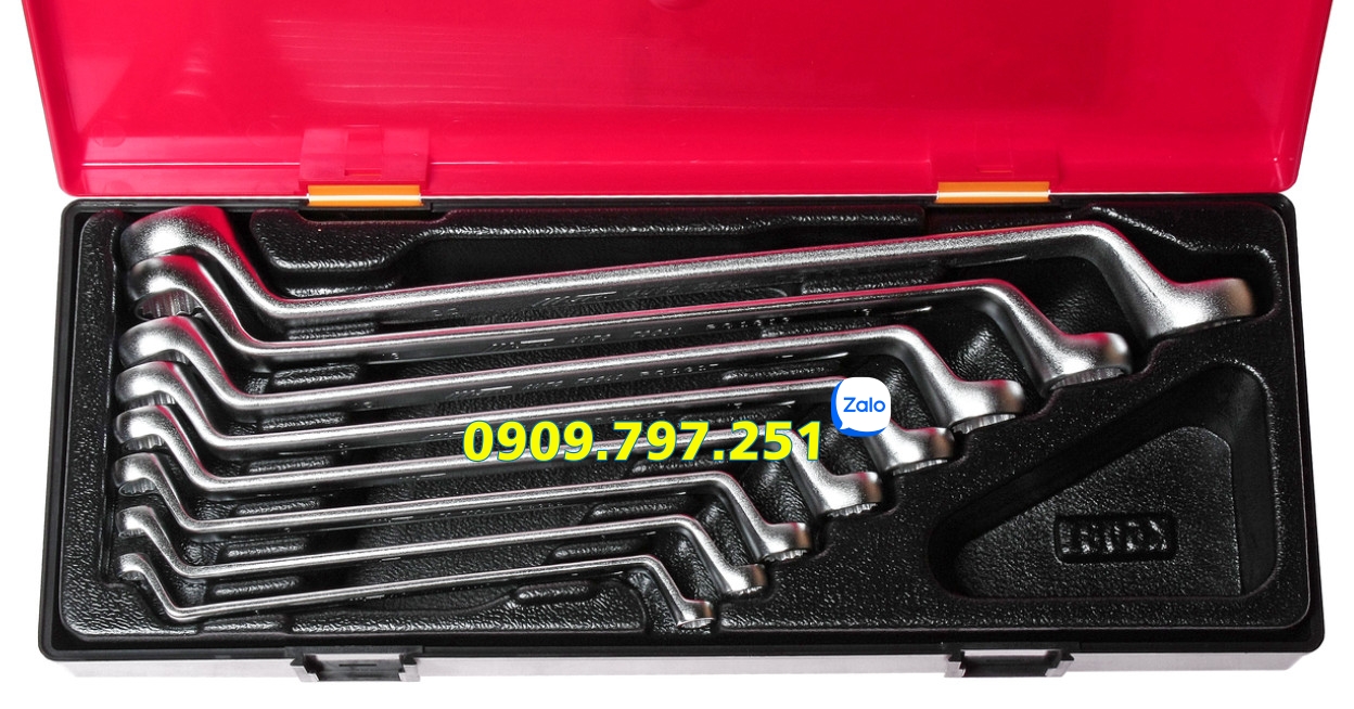 Bộ cờ lê 2 đầu vòng nghiêng 75 độ 08 chi tiết JTC K6081