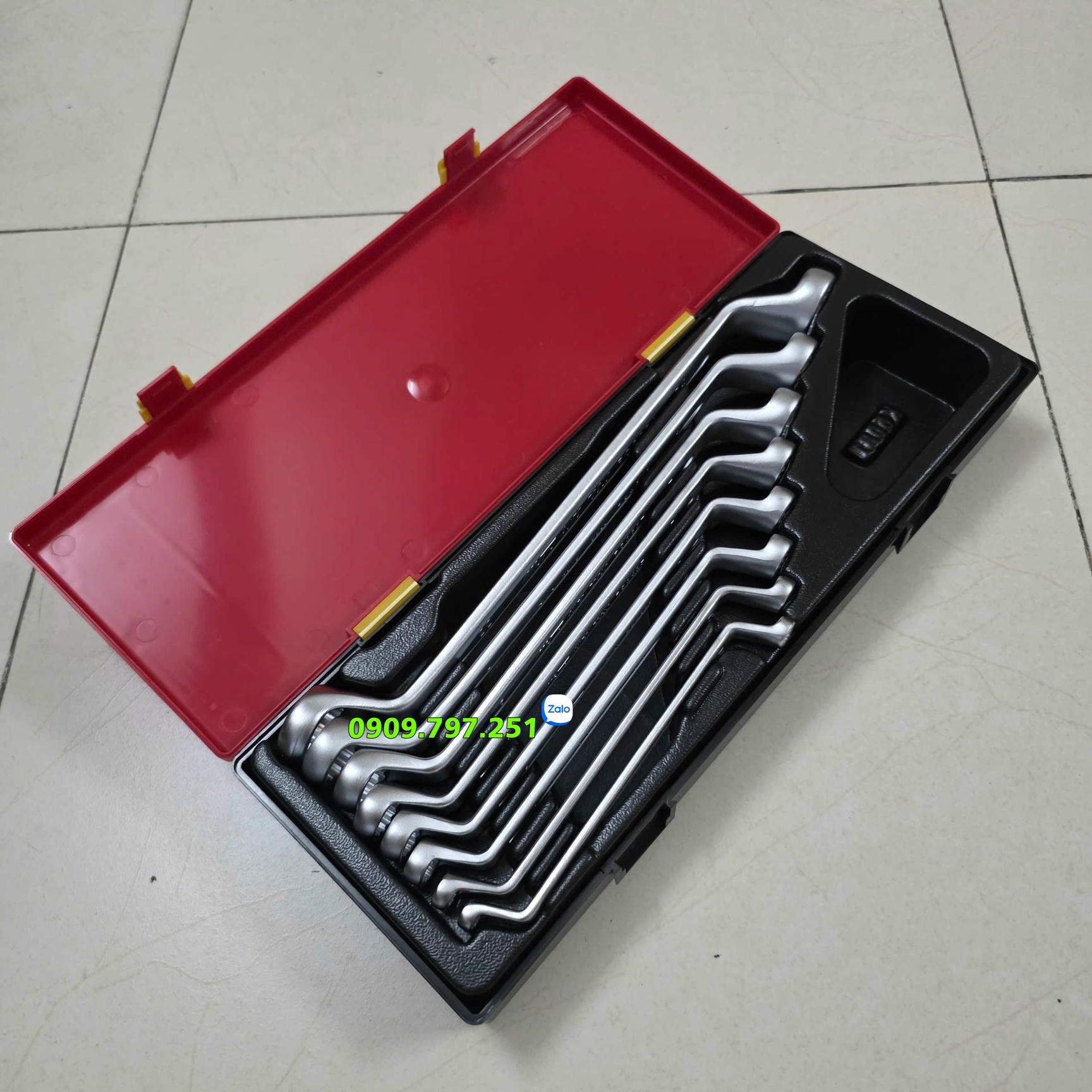 JTC-K6081 Bộ cờ lê 2 đầu vòng nghiêng 75 độ 8-24mm