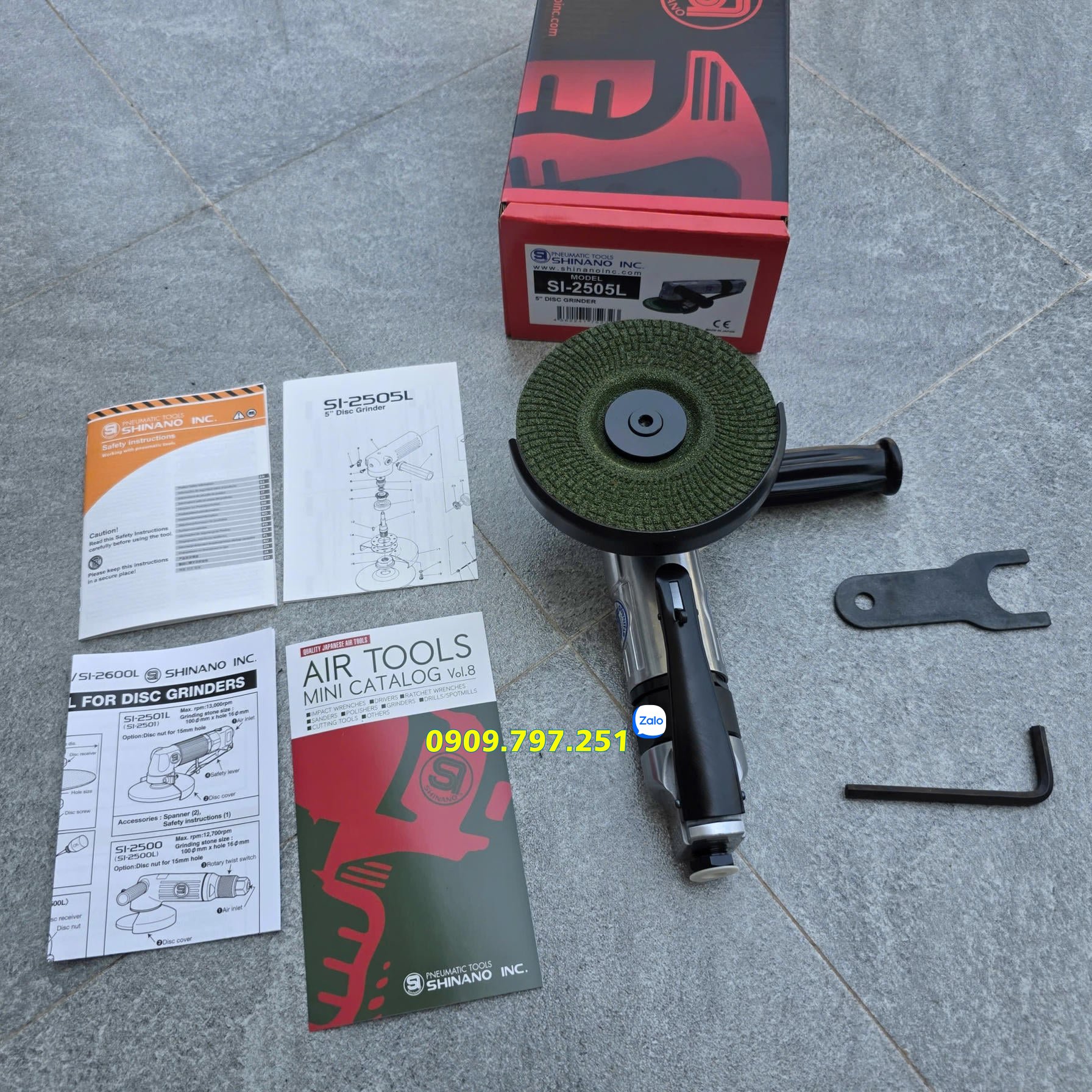 125mm Máy mài khí nén Nhật Bản Shinano SI-2505L