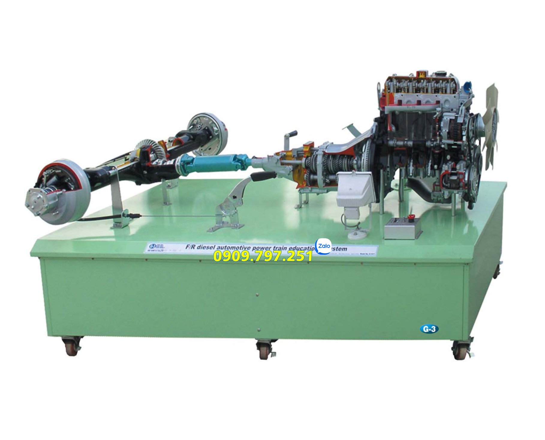 Mô hình đào tạo cấu trúc động cơ diesel và hệ thống truyền động cầu sau Daesung G3 G-070501