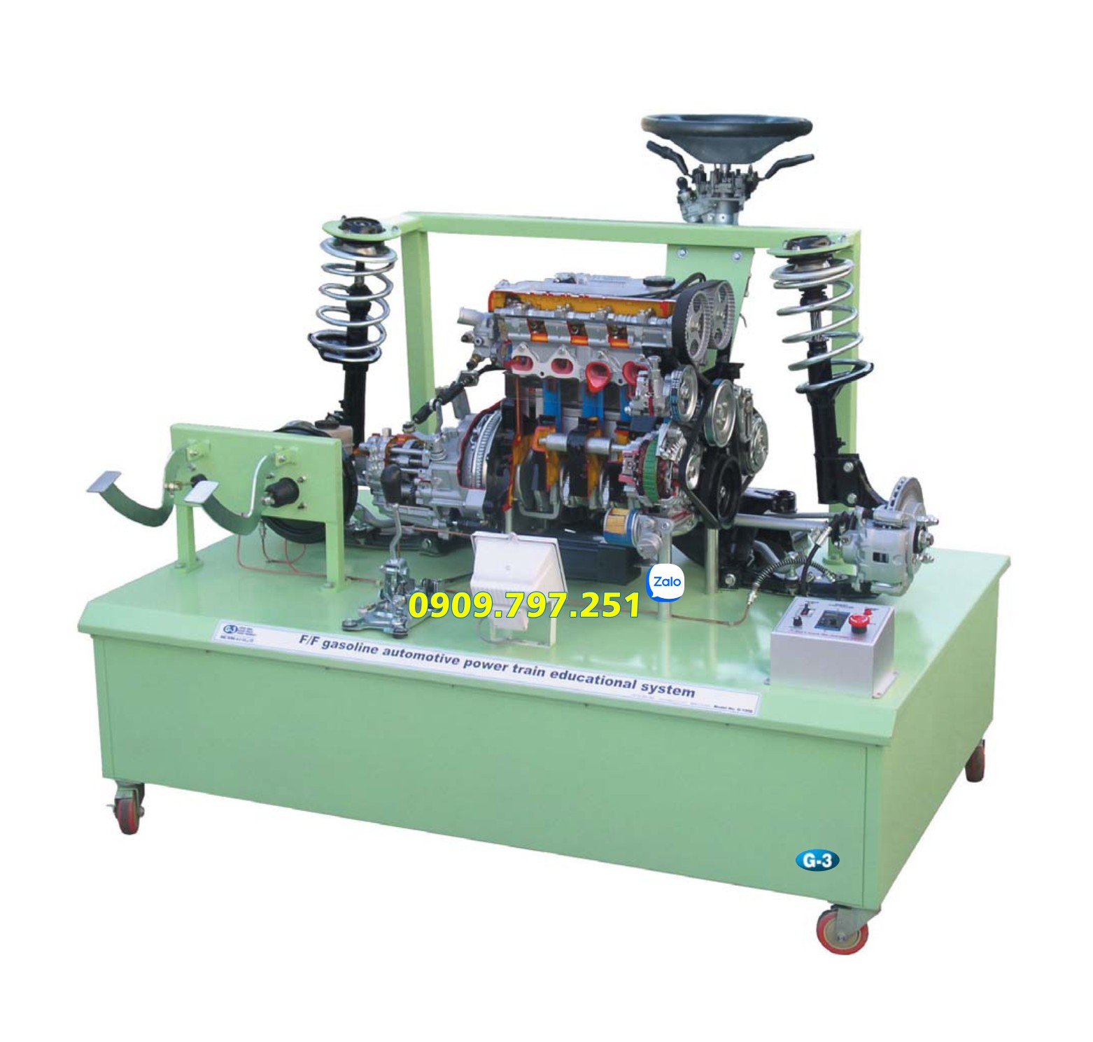 Mô hình đào tạo cấu trúc động cơ phun xăng và hệ thống truyền động cầu trước Daesung G3 G-070305