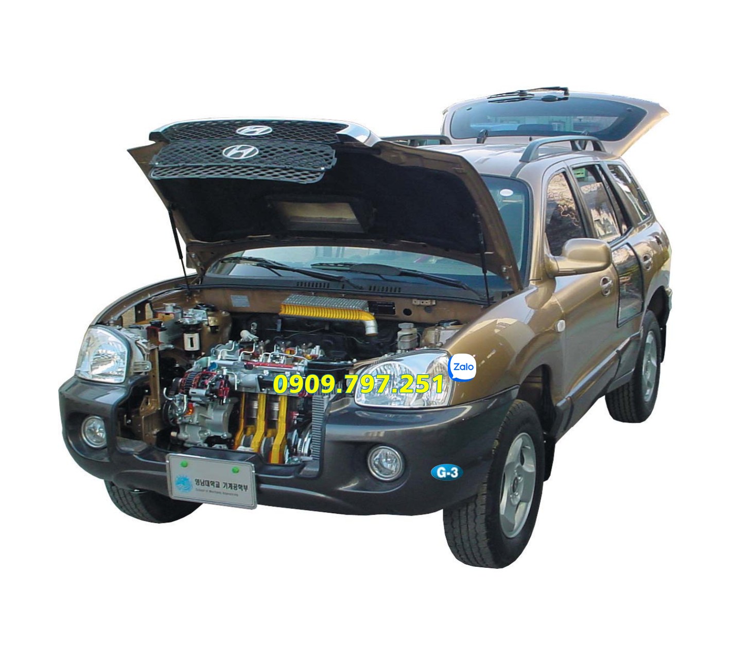 Mô hình tổng thành đào tạo cấu trúc các hệ thống xe SANTAFE 4WD Daesung G3 G-060201