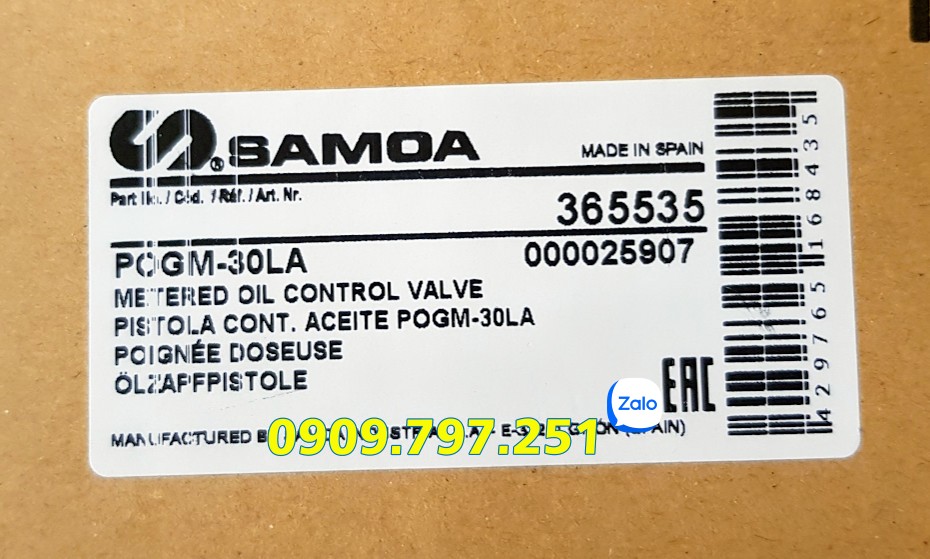 Tay bơm nhớt hiển thị số Samoa 365535