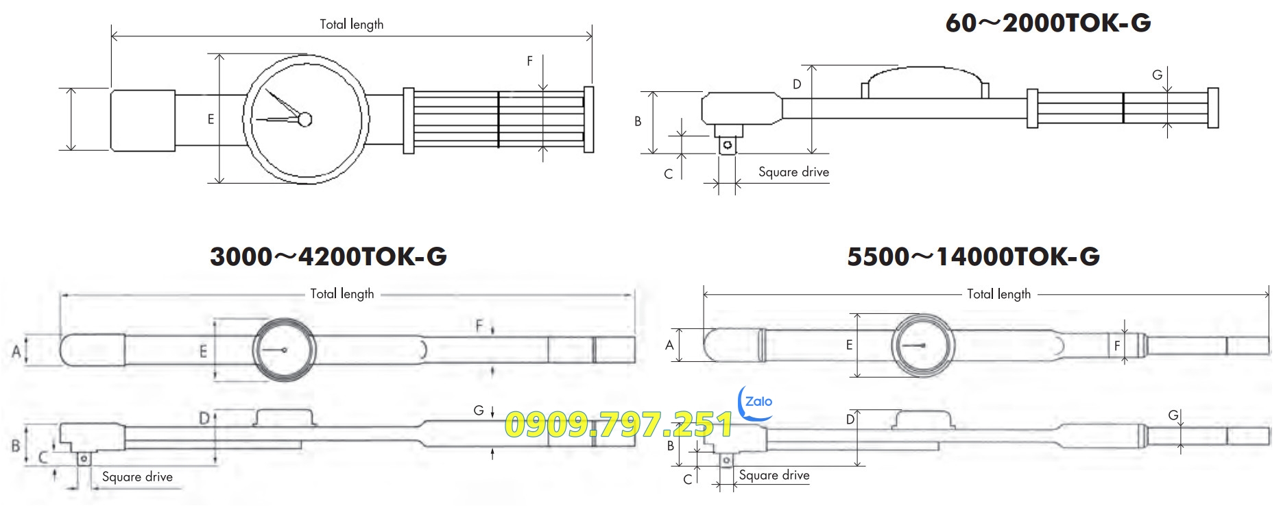 Cần cân lực hiển thị kim 200Nm Kanon N200TOK-G