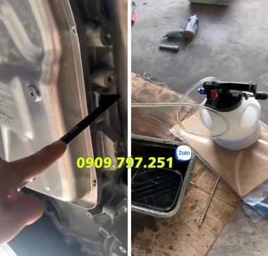 Bình thay nhớt hộp số tự động bằng khí nén