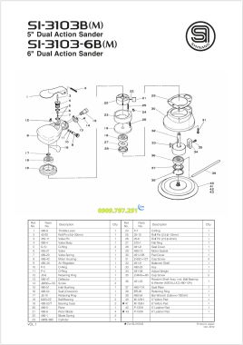 Shinano SI-3013B Máy chà tròn 125mm dùng khí nén Nhật Bản