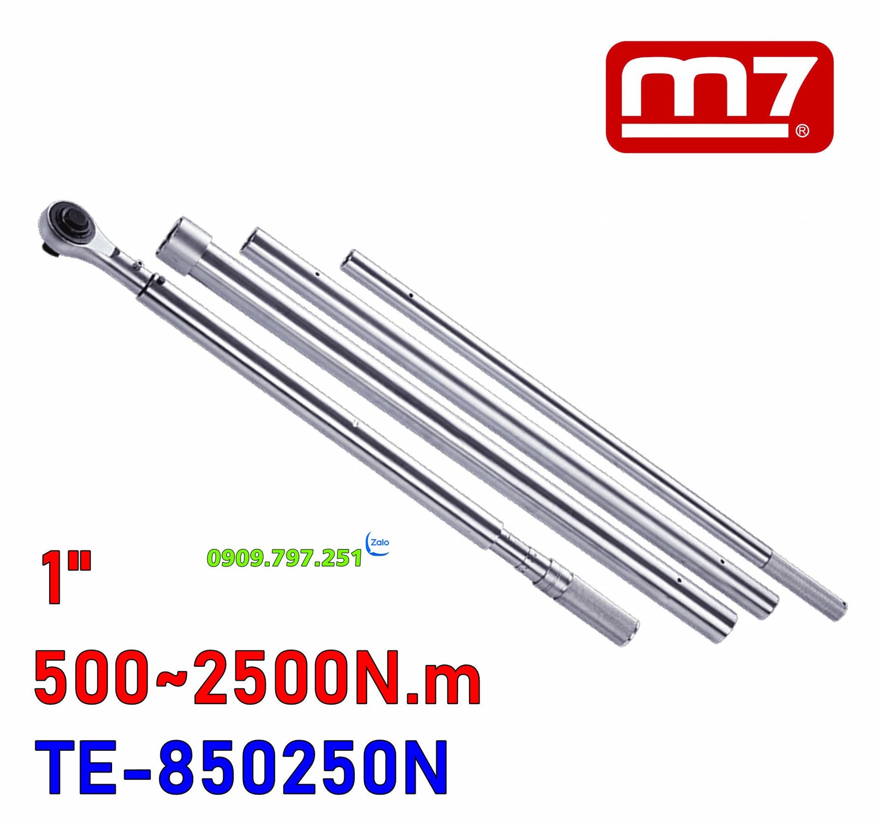 TE-850250N Cờ lê cân lực 1 inch 500-2500Nm hãng M7 Đài Loan
