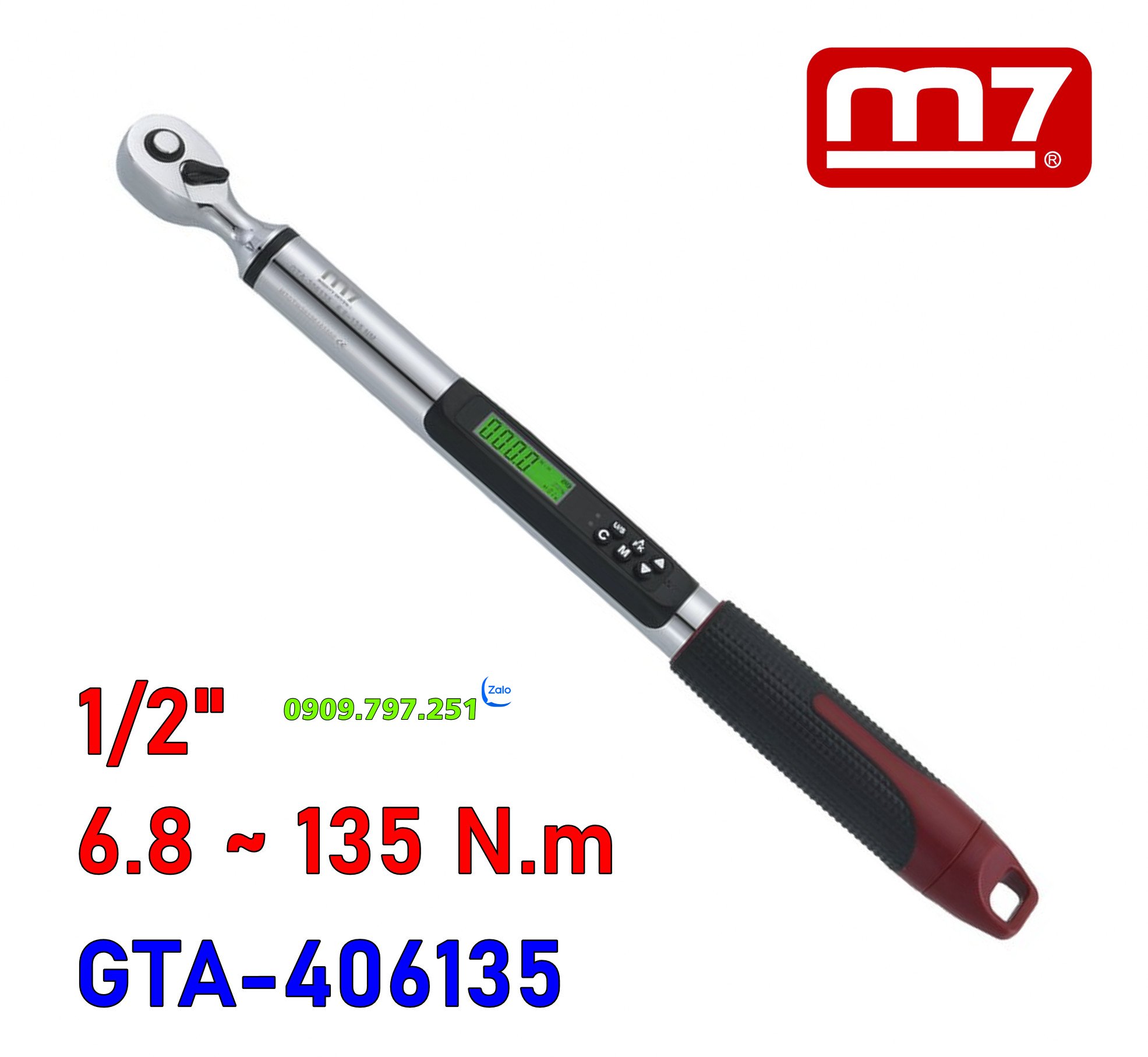 GTA-406135 Cần cân lực điện tử 1/2″ 135Nm hãng M7 Đài Loan