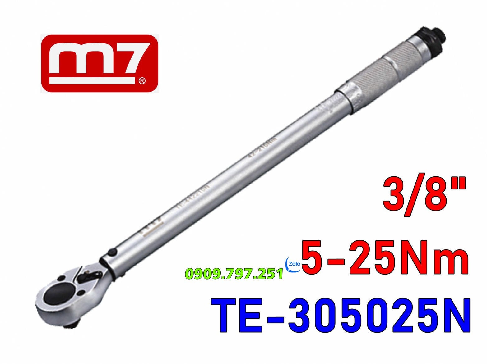 TE-305025N Cần siết cân lực 3/8″ 25Nm hãng M7 Đài Loan