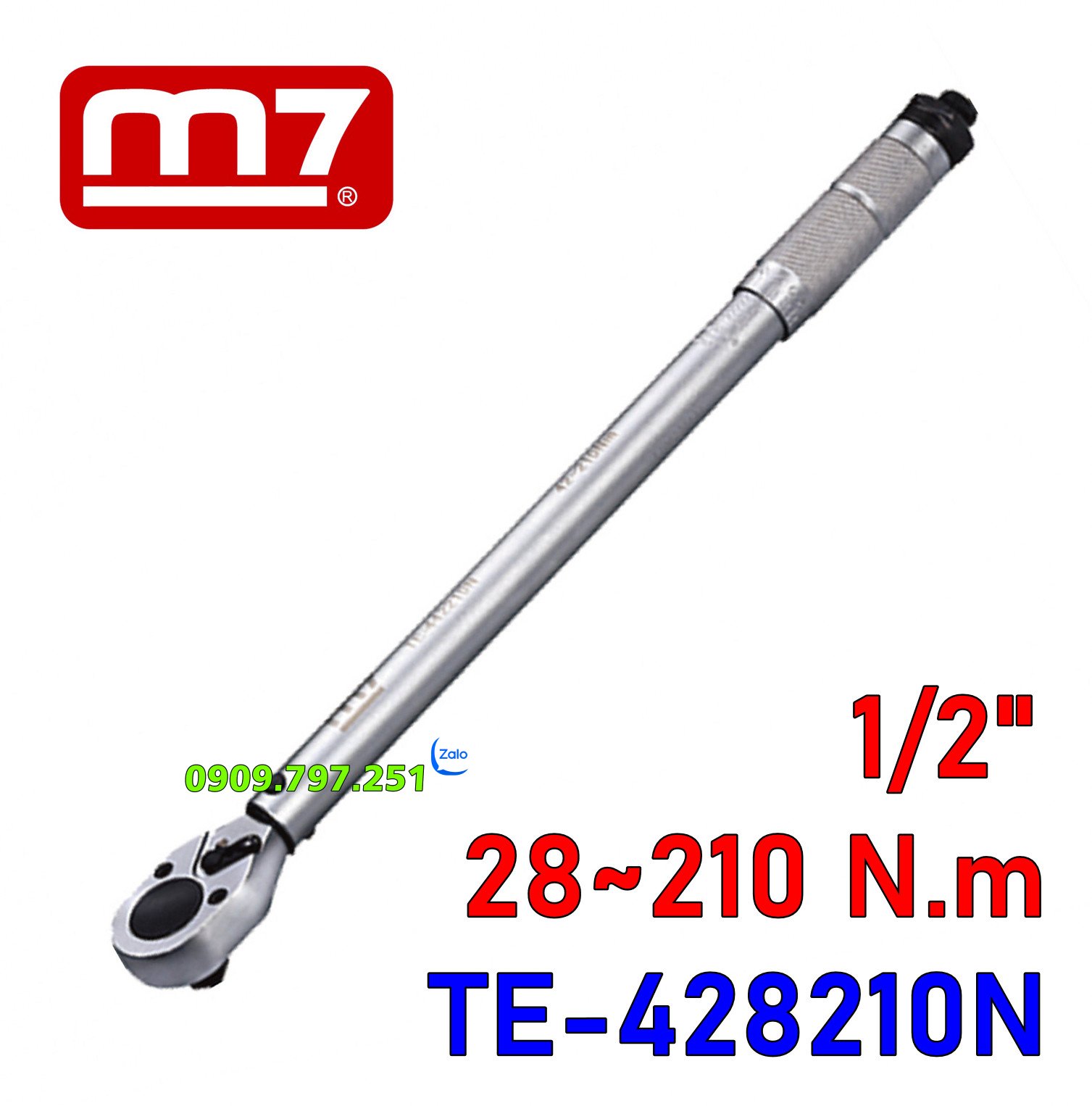 TE-428210N Cần siết cân lực 1/2″ 28-210Nm hãng M7 Đài Loan